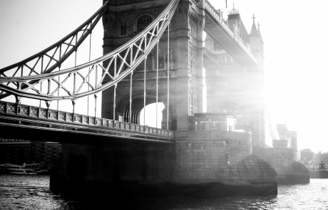 London Tower Bridge black & white